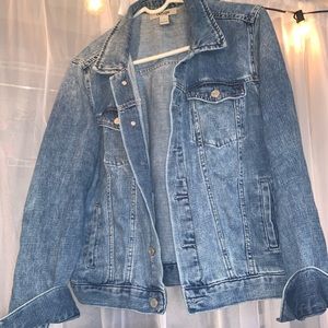 Acid wash denim jacket